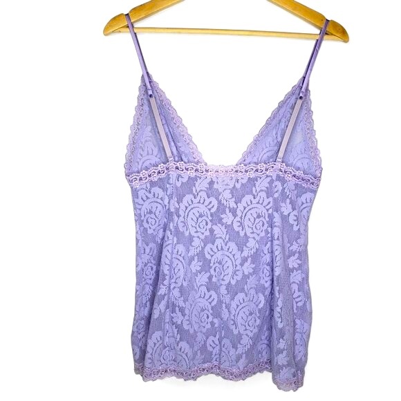 Victoria's Secret Women’s Light Purple Shear Lace See Through Chemise Top - Picture 2 of 5